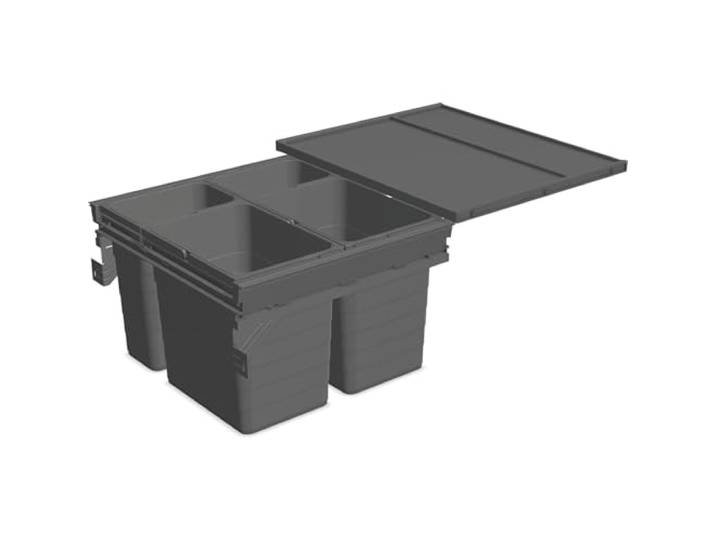 Ninka Mülltrennsystem Set eins2fünf - Einbaumülleimer 4 Fächer für KB 600/NL 500, grau