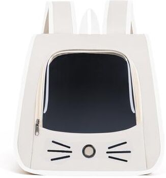 Inspire Daily Merch Cat Backpack Carrier, Pet Cat Carrier Bag Portable, Outdoor Breathable Transport Carrier For Small Dogs white