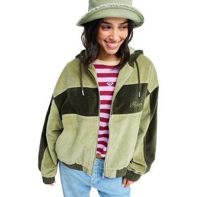 Cordjacke ROXY "Have A Blast", Damen, Gr. L, olivgrün, Obermaterial: 100% Baumwolle., Jacken