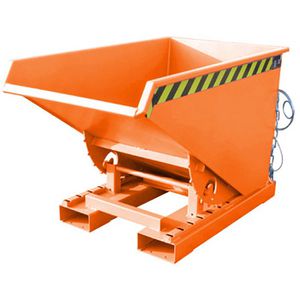 BAUER Kippbehälter EXPO 300, für Stapler, 0,3 m³, orange, 750 kg