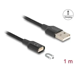DELOCK USB Ladekabel magnetisch (88165) 1 m schwarz