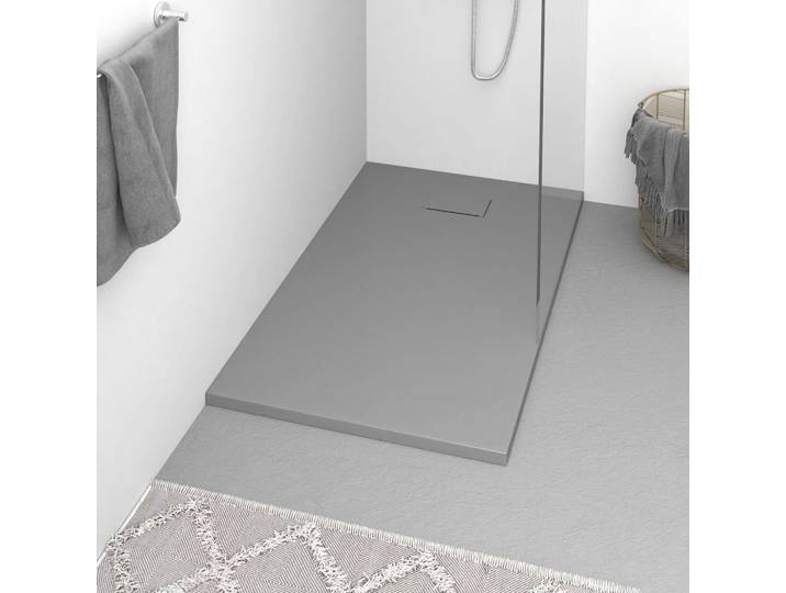 vidaXL Duschwanne SMC Grau 120x70 cm