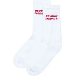 BEYOND MEDALS LOGO 2ER PACK Socken 2027 white - 43-45