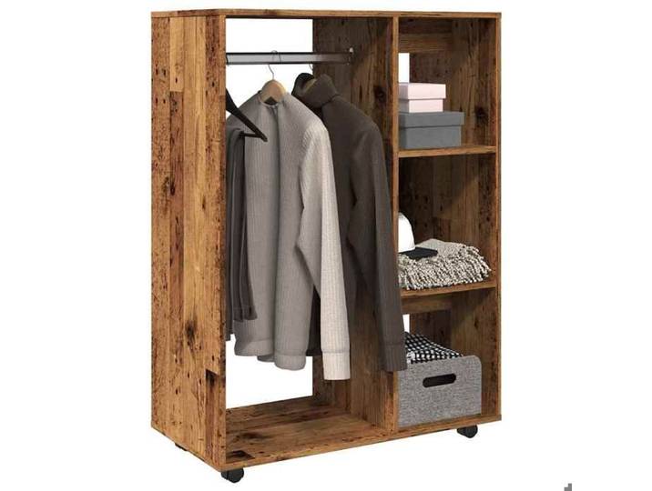 (ON SALE)Penderie/Armoire Dressing - vieux Bois - 80x40x110 cm Bois d'ingénierie Garde-robe EU746462