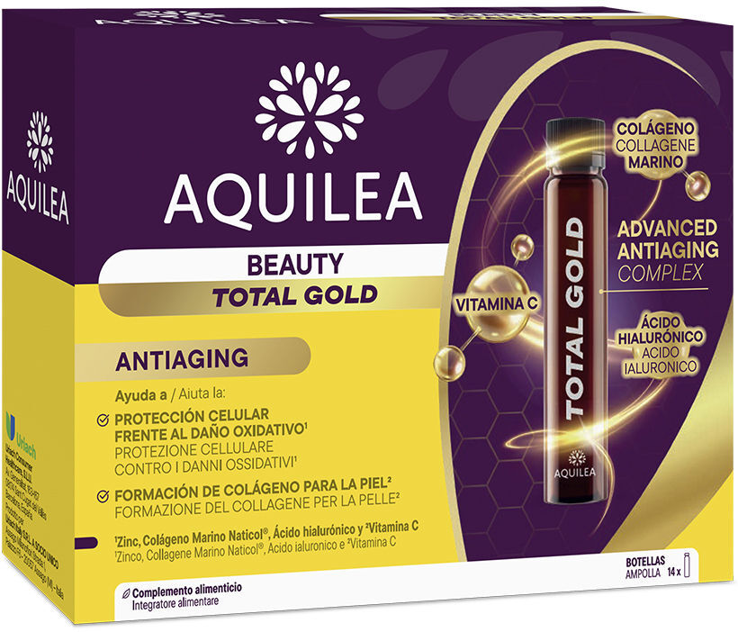 Aquilea Ampolas Beauty Total Gold 14 u