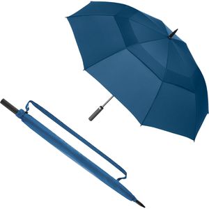 Fare Regenschirm AC-Golfschirm, XXL, marine, windsicher, Auf-Automatik, Ø 133 cm für 2 Personen, 102 cm, Stockschirm