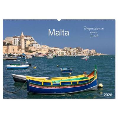 Malta. Impressionen einer Insel (Wandkalender 2026 DIN A2 quer), CALVENDO Monatskalender