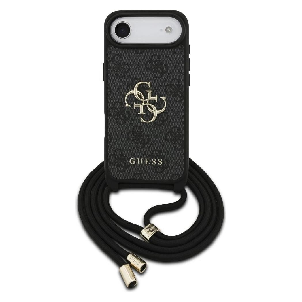 Guess Etui 4G Big Logo Cord Stap Crossbody do iPhone 17 Air czarny (GUHCP17MP4GMGCRK)