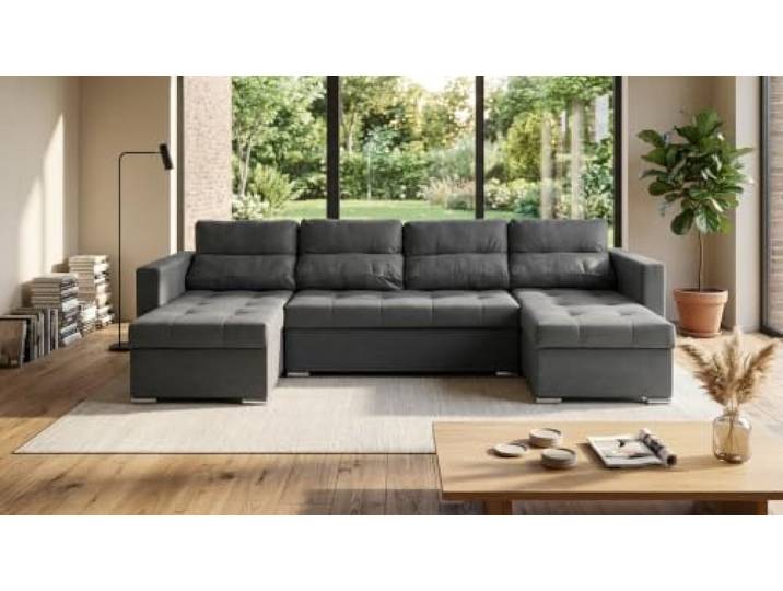 Family Meble Varius Big Wohnlandschaft mit Schlaffunktion – Grau – 10