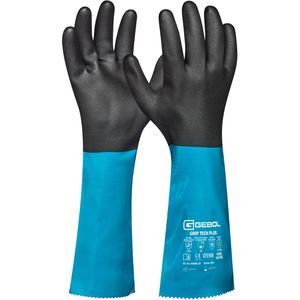 Gebol Chemikalienschutzhandschuhe Grip Tech Plus, 709985-09, Typ B, aus Nitril & PVC, lange Stulpe, Größe 9 / L