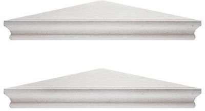 Porch & Den Brugger Whitewashed Wood Floating Corner Shelves (Set of 2)