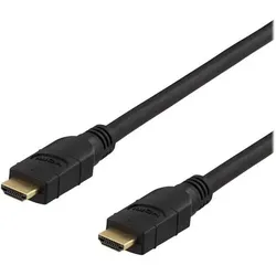 Deltaco HDMI ha-ha/Aktiv/Svrt/10m Premium High Speed/4k60Hz (10 m), Videokabel, Schwarz