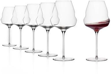Stölzle Lausitz Stolzle Lausitz Set of 6 Cocoon Burgundy Wine Glasses - 25 oz