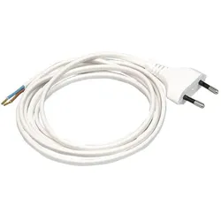 Kopp Euro-Zuleitung 2 m weiss (2 m), Stromkabel, Weiss