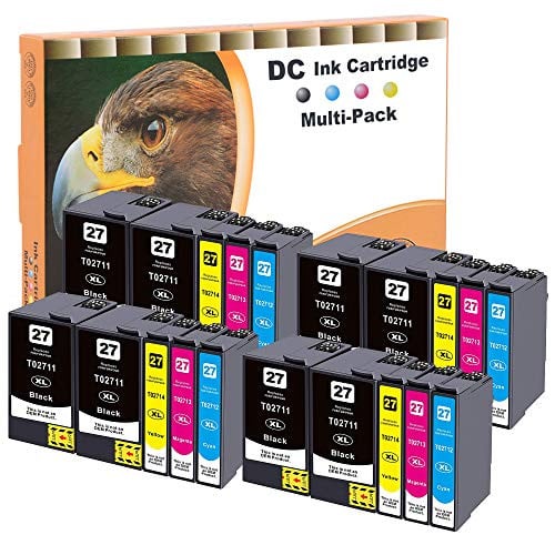 D&C 20 Vervangende inktcartridges voor Epson 27XL, geschikt voor Epson Workforce WF-3600 Series, WF-3620 DWF, WF-3620 WF, WF-3640 DTWF, WF-7110 DTW, WF-7600 Series, WF-7610 DWF en WF-7620 DTWF