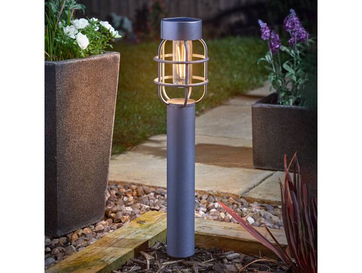 SMART GARDEN Deko Solarleuchte Anglia, alu / grau / zink, Metall,