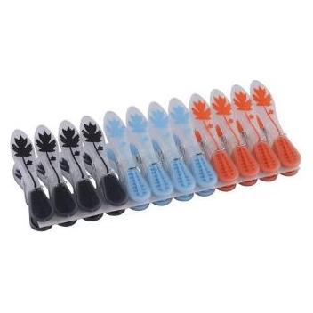 G.Funder Plast tjklemme med gummigreb, 12 stk. (12 Stk.) (5701137140120)