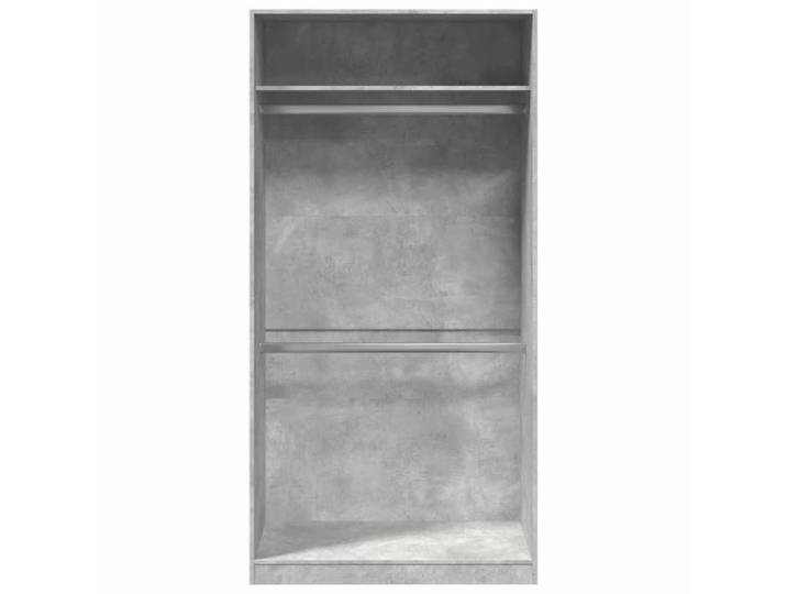 Gris Armoire de chambre Garde-robe MODERNE-DESGIN Gris béton 100x50x200 cm Aggloméré N1679