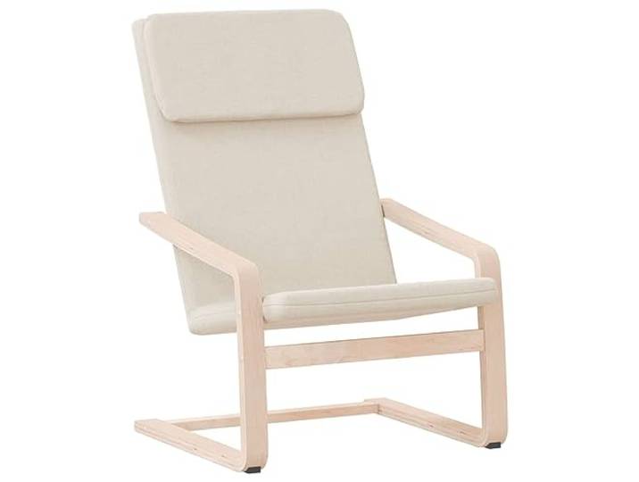 Relaxsessel Creme aus Textil, Massivholz Birke, 110 kg Stabiler Rahmen, atmungsaktives Gewebe, weiche Kissen, Montage, für Wohn- und Esszimmer