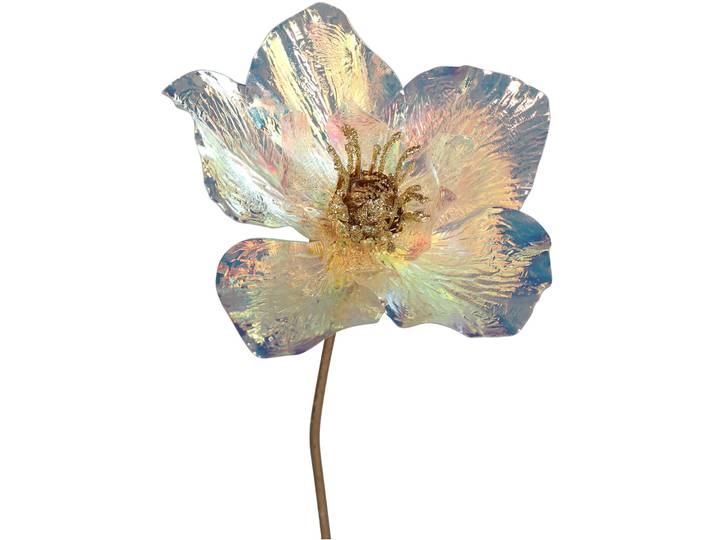 Kunstblume Christrose - Farbe: irisierend - Material: Kunststoff - 173