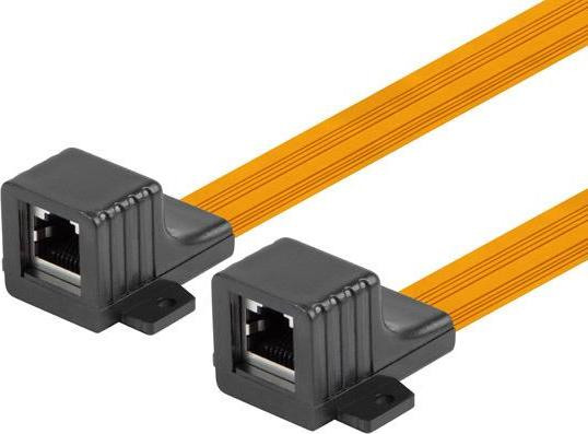 Lanberg ADS-RJ45-RJ45-300 Cat5e Patchkabel RJ-45 naar RJ-45, 0,23 meter, zwart/oranje