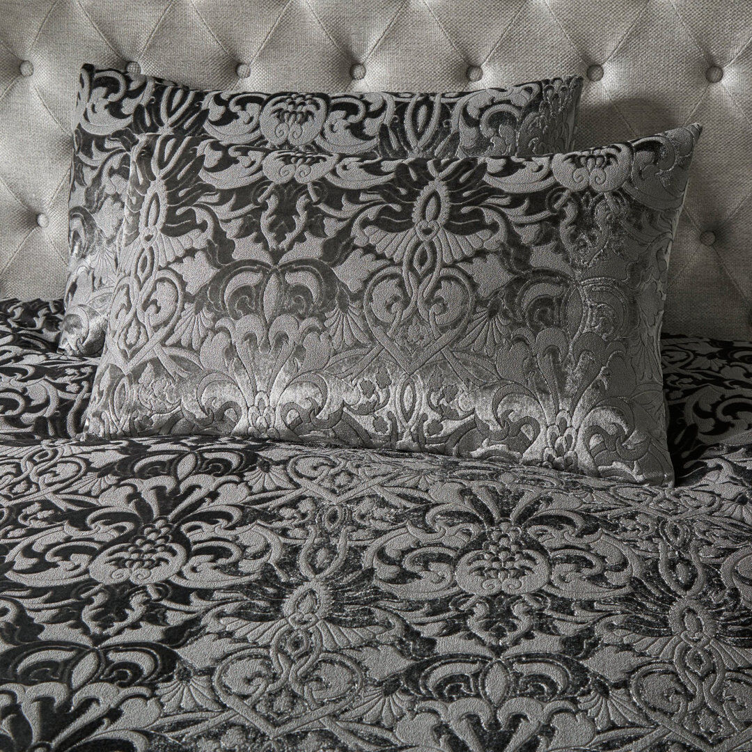 Laurence Llewelyn-Bowen Polyester Duvet Set Slate Double - 2 Standard Pillowcases
