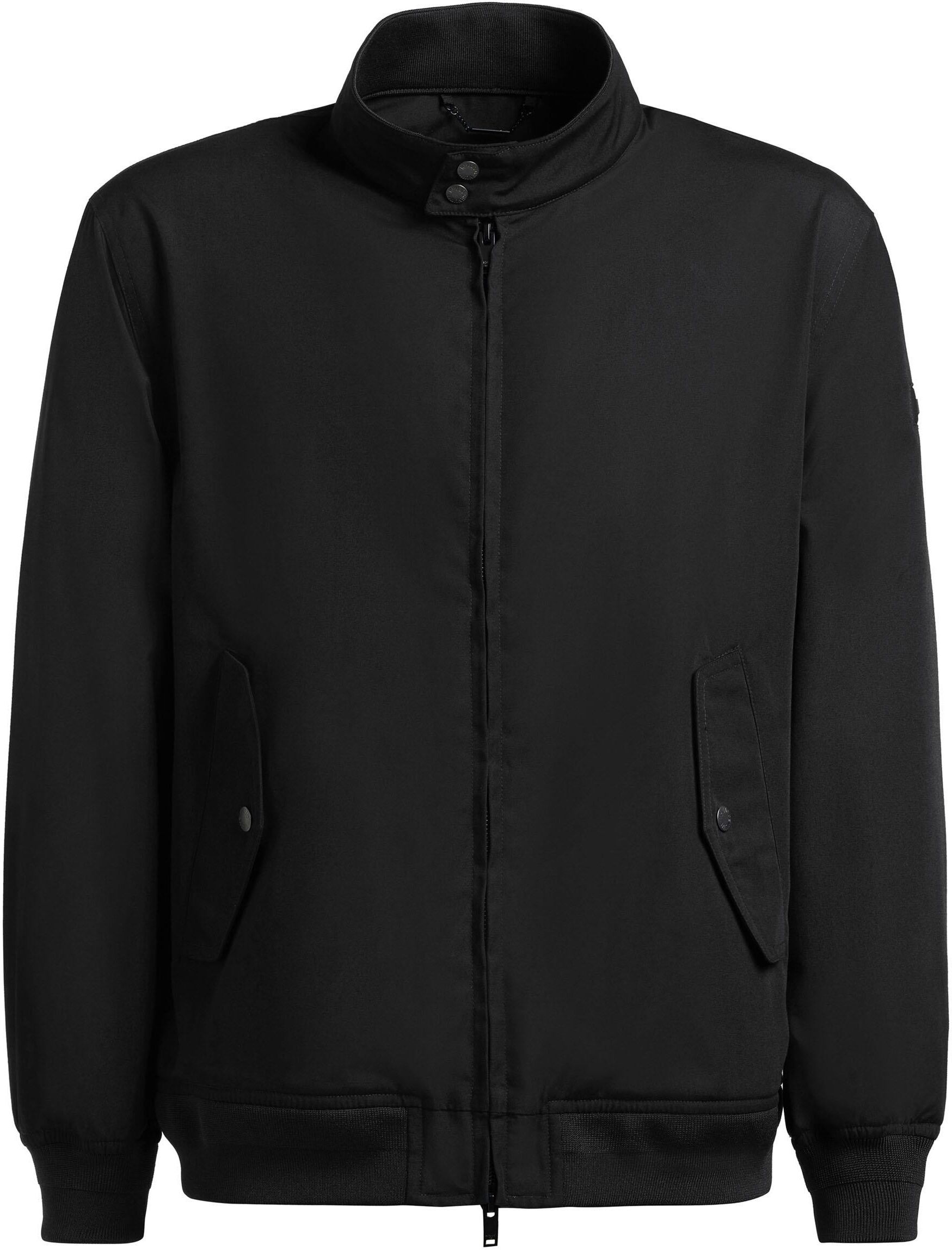 Bomberjacke KHUJO "Bomberjacke Agano", Herren, Gr. XXL, schwarz, Obermaterial: 65% Polyester PES. 35% Baumwolle CO.  Obermaterial: Futter: 100% Polyester PES., gerade hüftlang, hoch geschlossener Ausschnitt, eng Rippstrickbündchen, Jacken Bomberjacke, Coo