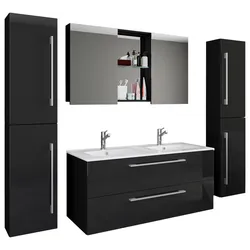 BADEZIMMER ca. 178 cm Schwarz