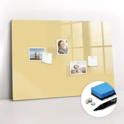 MAGNETTAFEL 100x70 Creme schwarzer Marker