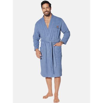 Hausanzug JAN VANDERSTORM "Bademantel JANNING" Gr. XXL, blau, XXL, Obermaterial: 100% Baumwolle CO., Hausmäntel, Hausanzug