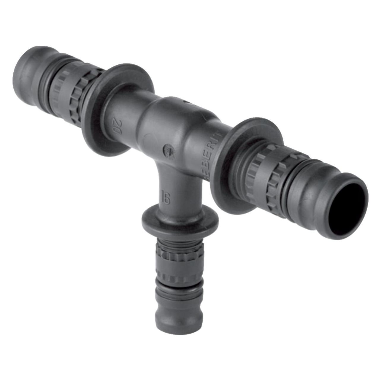 Geberit Mepla Pressfitting T-Stck Kunststoff 63 x 50 x 63 mm 627.322.00.5 (T-Verbindung) (627.322.00.5)