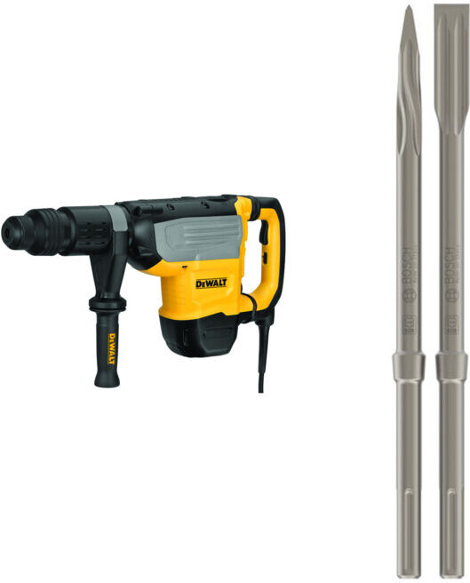 Set DEWALT Kombihammer SDS-max 52mm 1700 Watt UTC D25773K-QS + Bosch PRO SDS Max-5C Meißel Set, 4St.