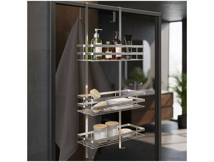 Duschablage aus Edelstahl zum Hängen - silber