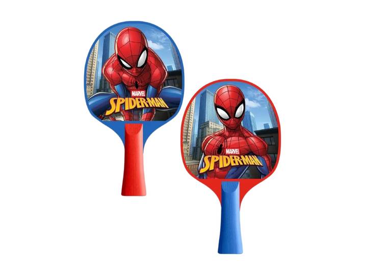 Marvel Set d'apprentissage de ping-pong avec filet, balles et support d'entraînement flexible SPIDERMAN