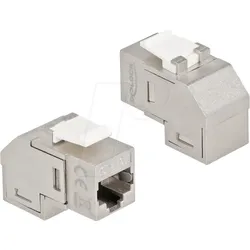DELOCK 86997 - Keystone Modul RJ45 Buchse zu RJ45 Buchse Cat.6A 90° gewinkelt