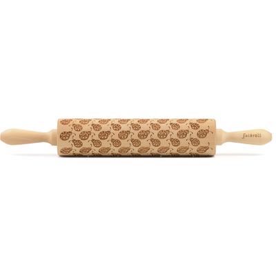 Teigroller FOLKROLL "3D-Motiv-Teigrolle", braun, L:43cm, Massivholz, Teigroller, Marienkäfer