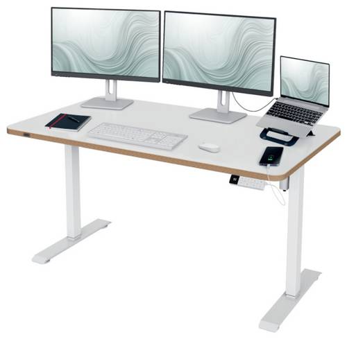 Leitz Sitz-/Steh-Schreibtisch Ergo Weiß 6773-00-01 max. Höhe: 118cm