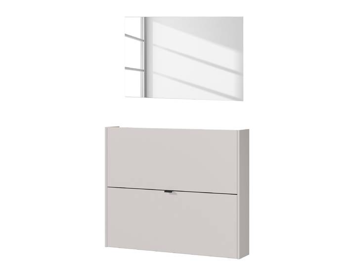 Ensemble de vestiaire Ameca 2pcs carré B 100 x 200 x 19cm Beige/Cachemire