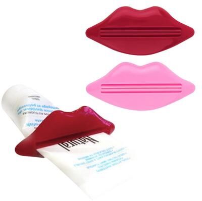 Youfap Market Lip Kiss Toothpaste Squeezer, Fun & Practical Bathroom Tube Dispenser Set Lip Kiss Toothpaste Squeezer, Fun & Practical Bathroom Tube Dispenser Set