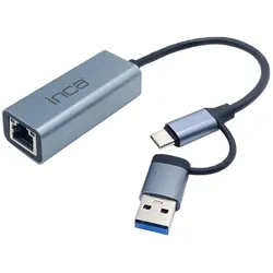 Inca IUTP-01TX Schnittstellen-Hub USB 3.2 Gen 1 (3.1 Gen 1) Type-A + Type-C Blau