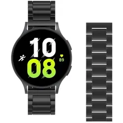 Just in Case Watchstrap für smartwatch (20 mm, Titan), Uhrenarmband, Schwarz