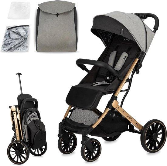 Kinderwagen/Buggy - Reisebuggy, zusammenklappbar - Ideal zum Spazierengehen und Einkaufen - Kann wie ein Koffer transportiert werden - Ab 6 Monaten - Grau