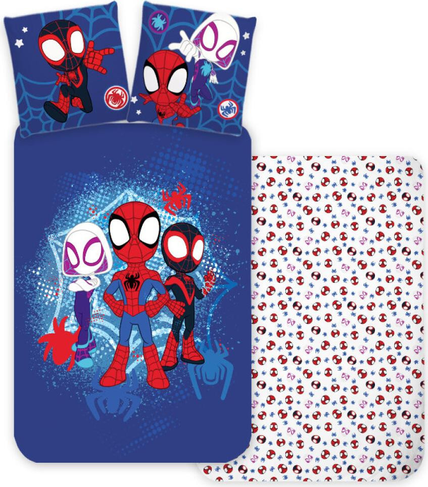 Spiderman City Adventures kinderslaapkamer set met dekbedovertrek en kussensloop 100 x 135 cm