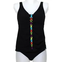SUNFLAIR Damen Tankini, Größe 40C in Schwarz Schwarz