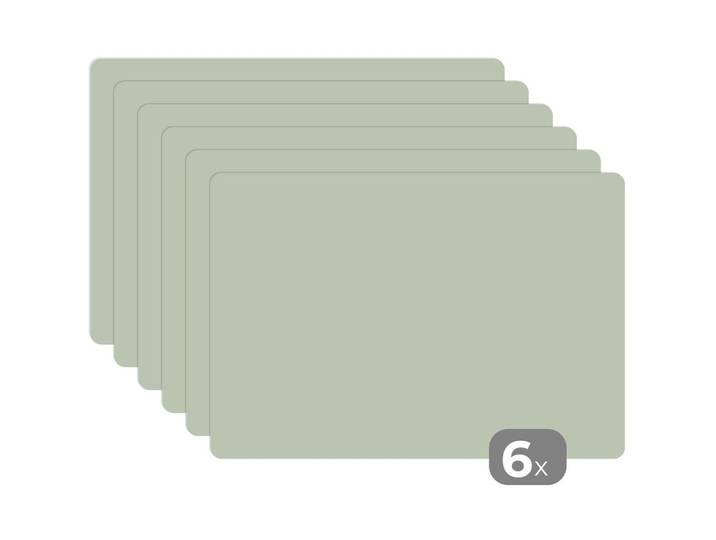 PLATZSETS 6er-Set Mintgrün - Unifarben 45x30 cm Tischset