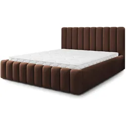 POLSTERBETT DINESE 120x200 cm mit Bettkästen - Braun