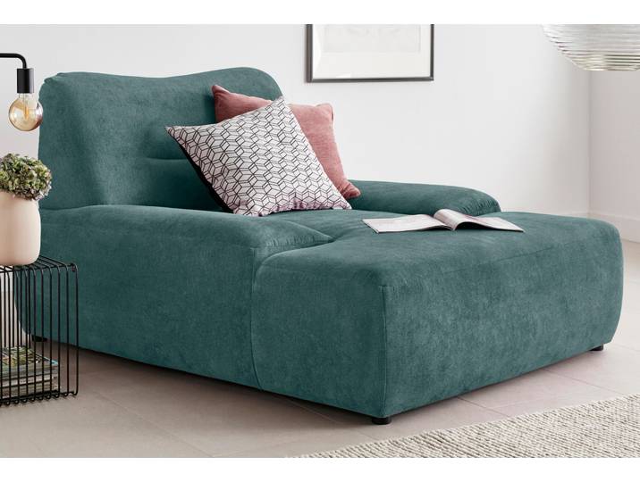 Loveseat DOMO COLLECTION Cesena Designsessel zum Kuscheln, komfortabel Relaxen, Breite 122cm , blau (petrol), B:122cm H:81cm T:151cm, Sessel, bequem und stylish, frei im Raum stellbar