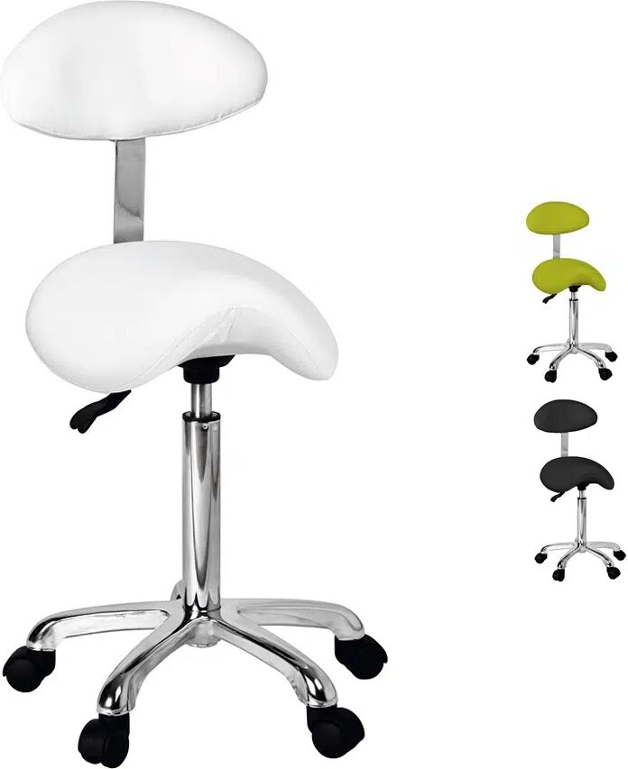 Weelko Sgabello a Sella con Schienale Ovale – Design Ergonomico per il Massimo Comfort NERO