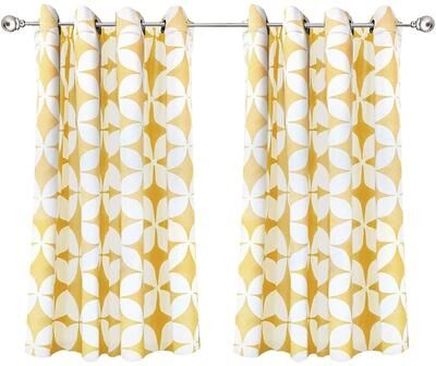 DriftAway Amelia Geo Thermal Insulated Blackout Curtain Panel Pair