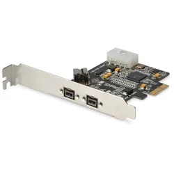DIGITUS IEEE 1394b Interface Karte, PCIexpress, 3-Port, 2x9-Pin Extern+1x9-Pin Intern, XIO2213B